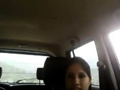 Pretty Indian Sucking Cock In The Car