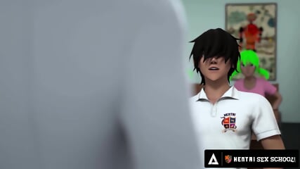 HENTAI SEX SCHOOL   Horny Stacked Principal MILF Gets Fucked Doggystyle In Front Of The Class