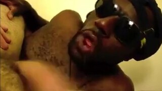 Black Stud Sucks Big White Cock