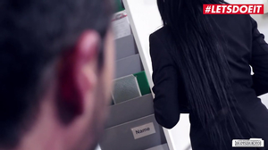 Sexy Secretary Jacky Lawless Fucks At The Back Office   Letsdoeit