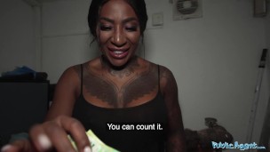 Public Agent Josy Black Shows Her Big Beautiful Black Ass Whilst Riding A Big Fat Dick