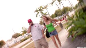 Babe Stare   Fresh Faced Teen Gets A Cumshot To The Face As She Cum Swallows