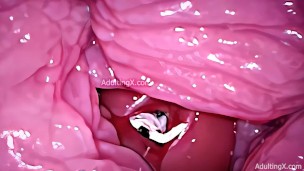 Camera In Vagina, Cervix POV, Tiny Cucked By Giant ‘Couple’, Cum In Condom And Creampie   Full Clip