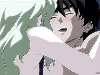 The Guy Fucked Hentai Chan With Green Hair In The Forest And Cum Inside