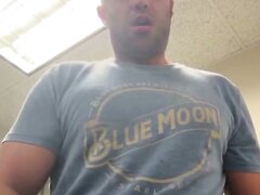 Jock Working In The Office, Jerking His Cock & Cumming