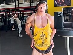 Shredded American Fitness Model Flexing Compilation