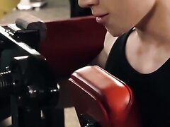 Korean Male Celebrity Grunting While Working Out
