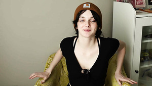 Attractive Teen Shows Tits And Sucks Big Cock In POV Scene