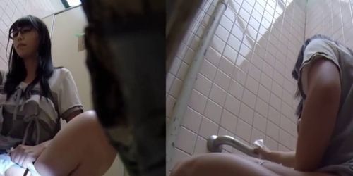 JAPAN PISS TV   Japanese Babes Caught On Tape While Pissing In Public Toilet