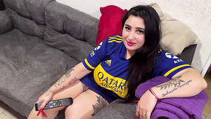 Big Tattooed Latina Slut Is Stuck In A Washing Machine Gets Fingered And Then Fucked Really Good