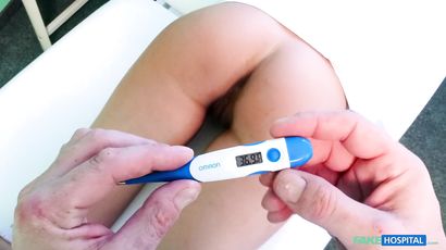 Checking Her Anal Temperature: Naughty Blonde Nurse Gets Doctor’s Attention And His Cum