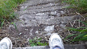 Classy Blonde Latina Gets Her Pussy Creampied Outdoors After A Blowjob