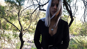 Classy Blonde Latina Gets Her Pussy Creampied Outdoors After A Blowjob