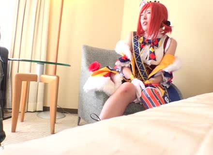 Redhead Asian Cosplay Doll Takes Hammering And Facial