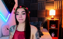 Cute Babe Plays Her Small Tits And Dildo