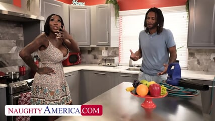 Busty Bad Girl Ebony Mystique Cheats On Husband With Big Cock Neighbor