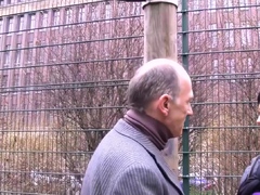 German Grandpa Flirts With Housewife On The Street