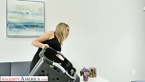 Naughty And Quite Busty Elle McRae Undresses To Ride Strong Cock