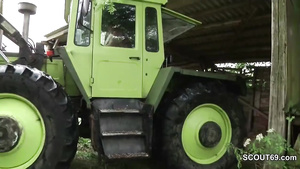 German Mommy And Dad Make Love Outdoor On Farm