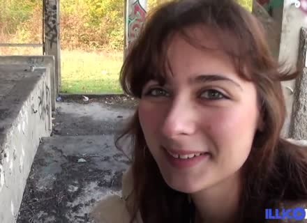 Masked Dark Skinned Male Drills Cute French Teen Outdoors