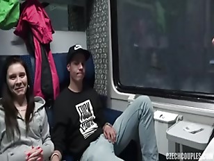 Foursome Sex In Public Train