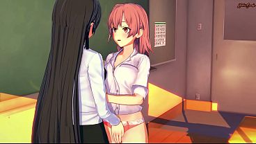 Yui Has Lesbian Sex With Her Teacher In The Classroom