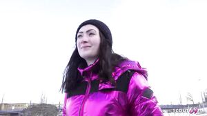 GERMAN SCOUT   Small Tits Girl Belinda Pick Up For First Time Casting Fuck By Big Dick Stranger