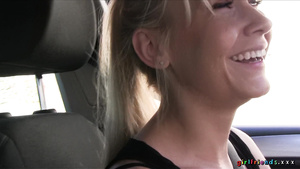 Lesbian Threesome Sex In The Car