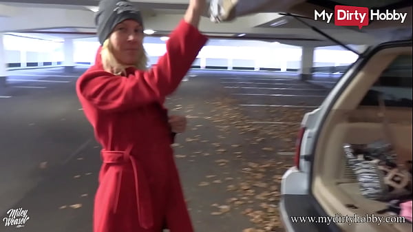 Mydirtyhobby   German Amateur Blonde Babe Sucks A Cock At A Public Parking Lot And Gets A Cumshot On Her Beautiful Tits After A Nice Fuck