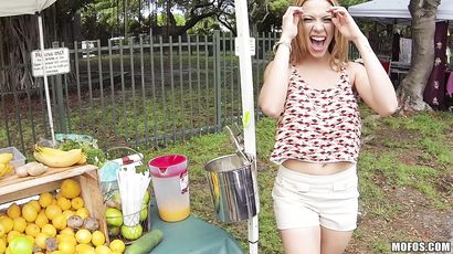 Latina Slut Flashes In Public By Her Fruit Kiosk   Dylan Daniels