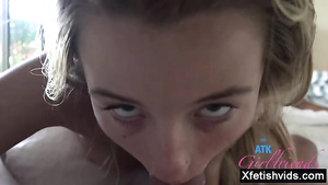 Horny Girlfriend Footjob And Creampie